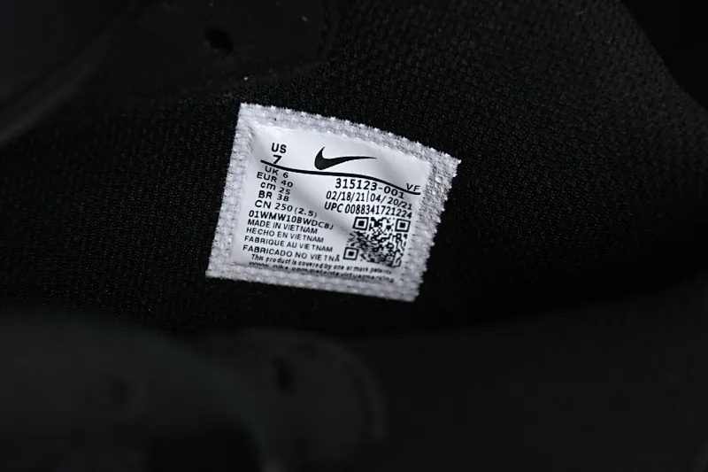 All categories Nk Air Force 1 Air Force series Nk Air Force 1 Mid Air Force mid-top Nk Air Force 1'07 Mid Air Force all-black mid-top casual sneakers 315123-001